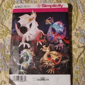 Simplicity 2006 Dragon Sewing Pattern